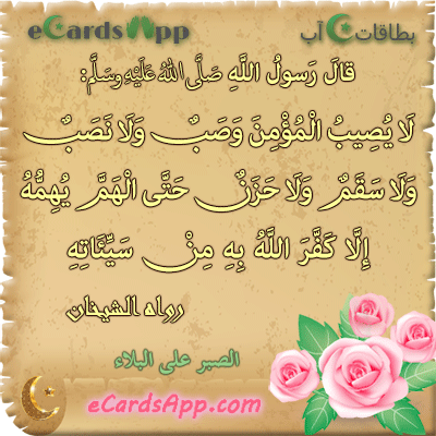 قال رسول الله صلى الله عليه وسلم: لا يصيب المؤمن وصب ولا نصب ولا سقم ولا حزن حتى الهم يهمه إلا كفر الله به من سيئاته. رواه الشيخان